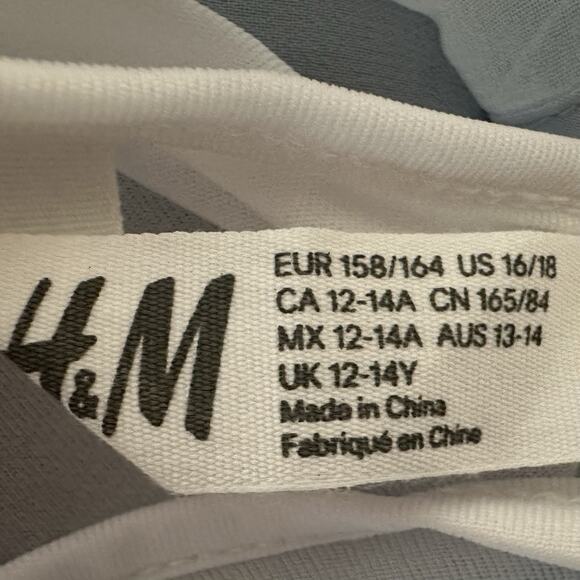 H&M blue Chiffon Ombre pattern dress NWT size 16/18 - Picture 8 of 10